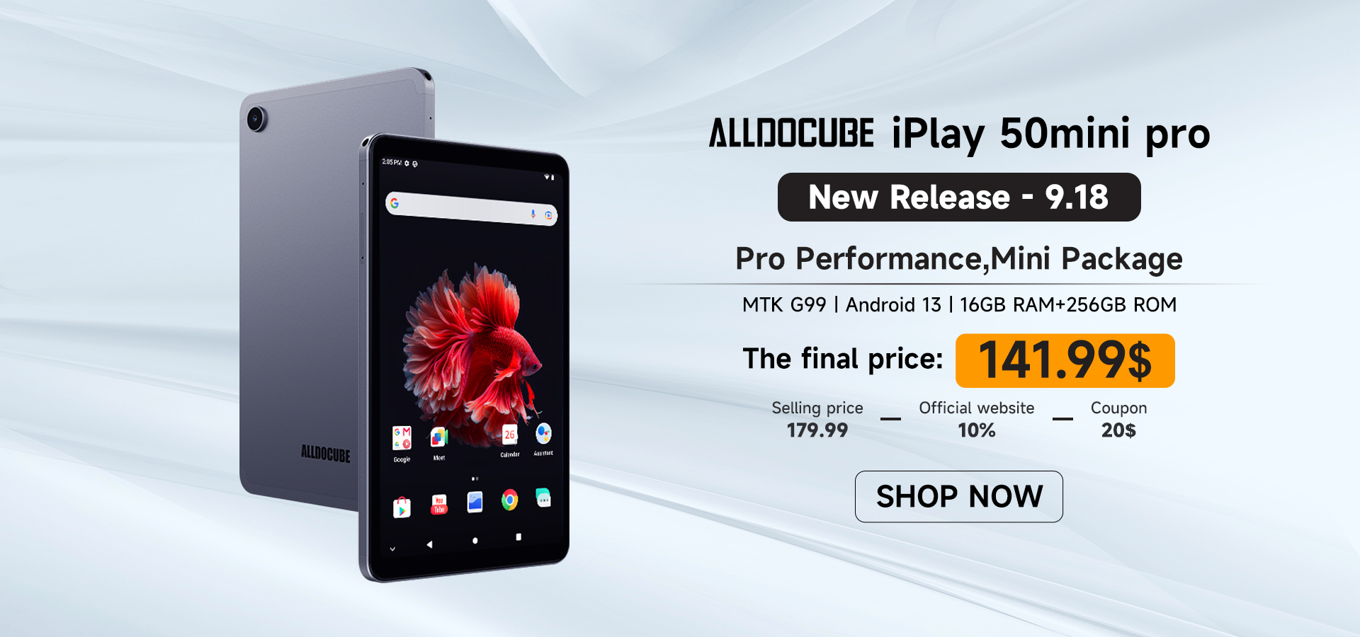 ALLDOCUBE iPlay 50 mini pro NFE　256GBモデル